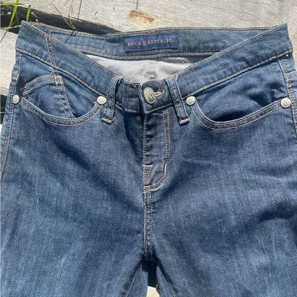 🤠Rock & Republic Berlin bleach dipped jeans size 6M - Picture 5 of 9